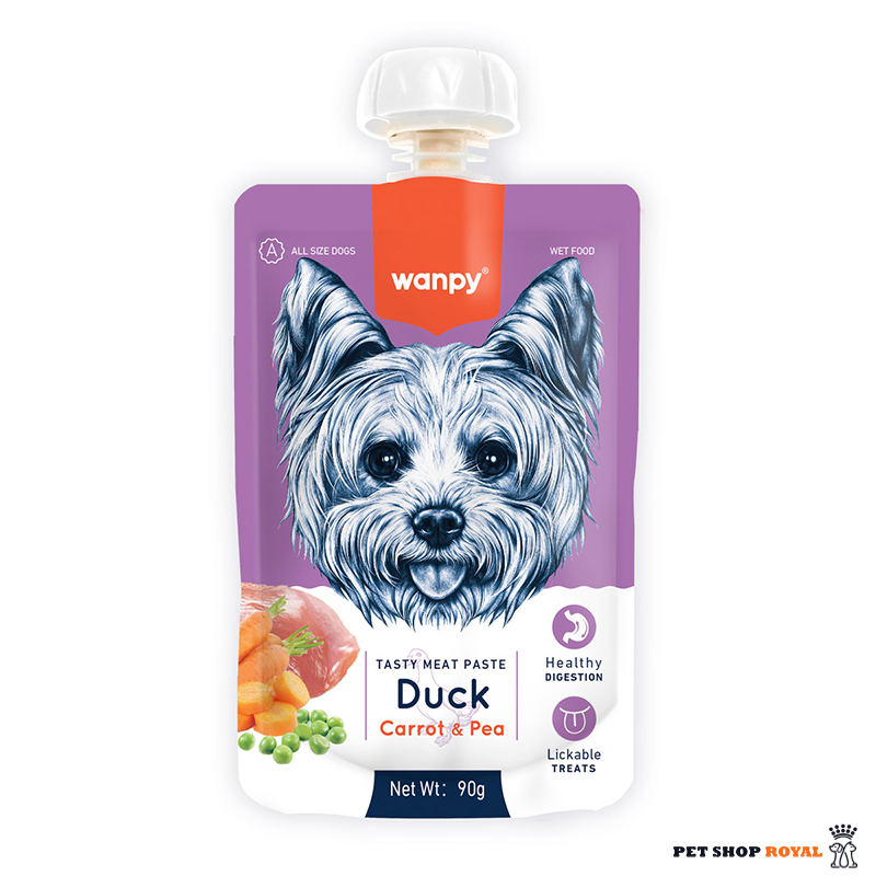 ا پودینگ سگ ونپی با طعم اردک، هویج و نخود فرنگی Wanpy Duck, Carrot & Green Peas Dog Pudding