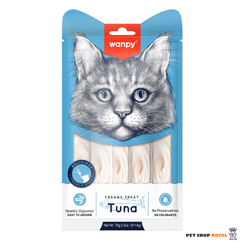 بستنی گربه ونپی با طعم ماهی تن   Wanpy Creamy Treats