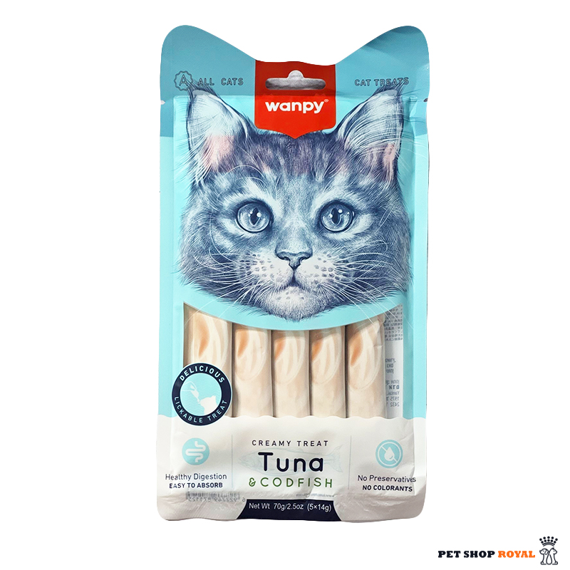 بستنی گربه ونپی با طعم ماهی تن و ماهی کاد Tuna & Codfish بسته ۵ عددی