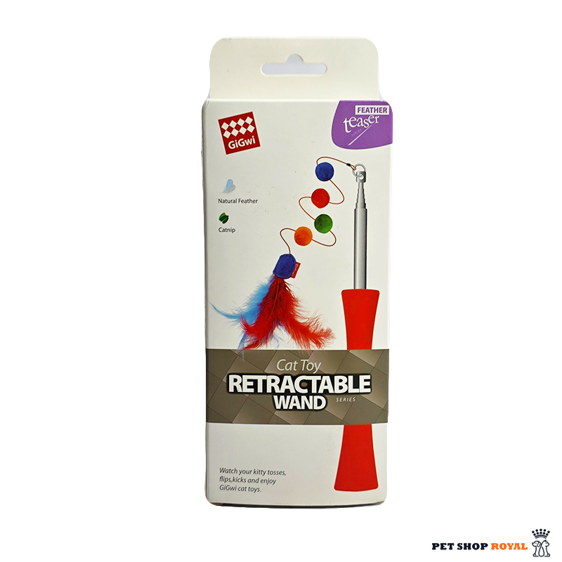 اسباب بازی آویزی پر دار retractable wand گربه