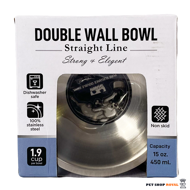 ظرف آب و غذای سگ و گربه SHAWN مدل double wall bowl