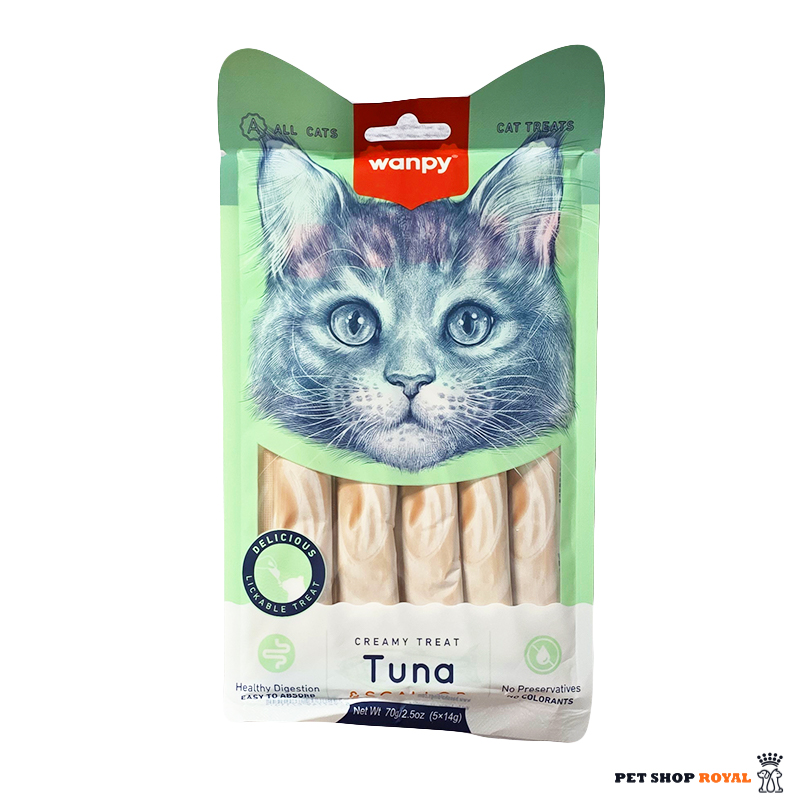 بستنی گربه ونپی با طعم ماهی تن و گوش ماهی Wanpy Treat Tuna & Scallop