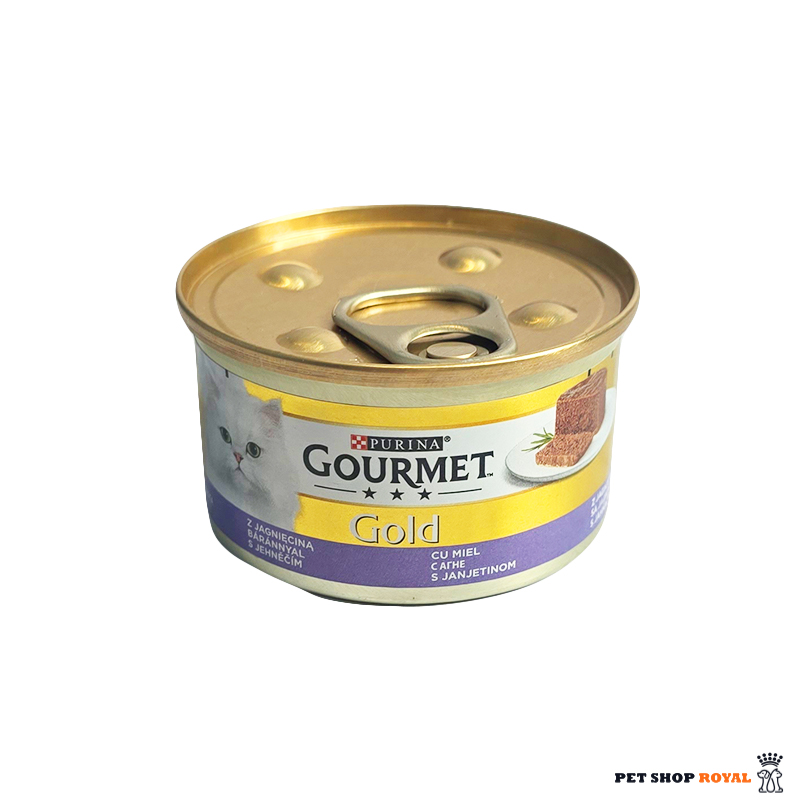 کنسرو گورمت گربه با طعم گوشت بره آلمانی 85 گرمی Gourmet Gold