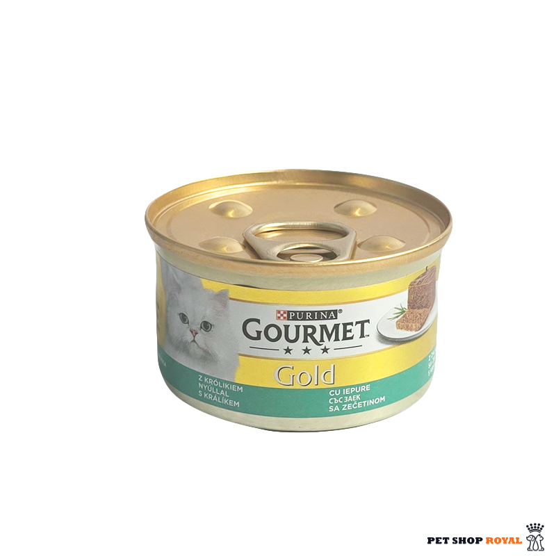 کنسرو گورمت گربه پته با طعم خرگوش آلمانی 85 گرمی Gourmet Gold