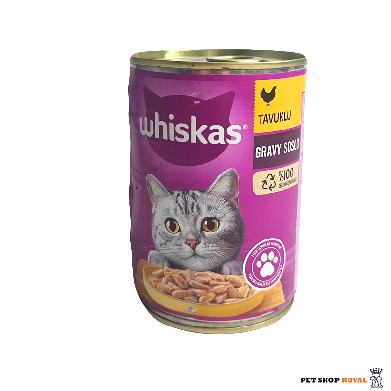 کنسرو گربه بالغ ویسکاس با طعم مرغ ۴۰۰ گرمی| WHISKAS Adult Cat Food ۴۰۰g