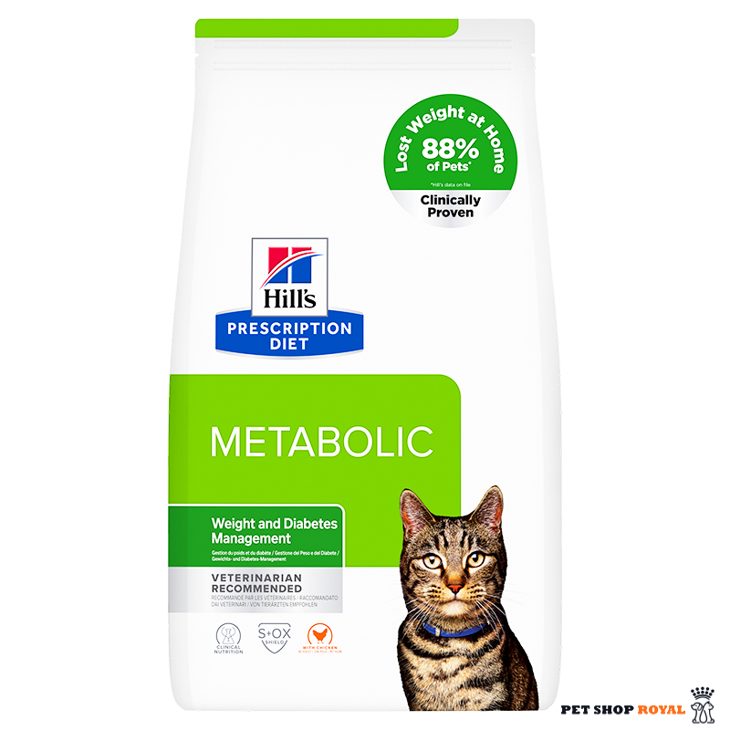 غذای خشک هیلز گربه مدل متابولیک با طعم مرغ( Hill’s Prescription Diet Metabolic Chicken)