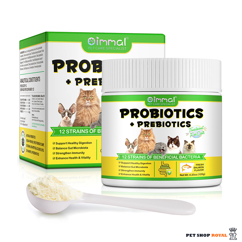 پودر پروبیوتیک و پری بیوتیک گربه اویمال 120 گرمی | Oimmal Probiotic+ Prebiotic