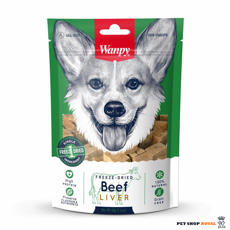 تشویقی سگ ونپی freeze dried beef liver
