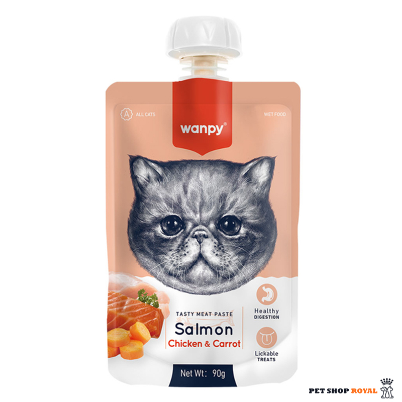 پودینگ گربه ونپی انگلیسی نویس طعم سالمون| Wanpy Pudding Salmon