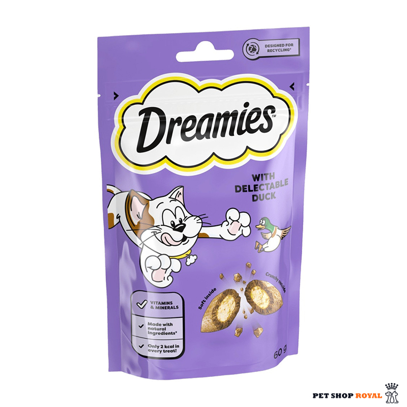تشویقی گربه دریمیز با طعم اردک 60 گرمی | Dreamies Treat With Duck
