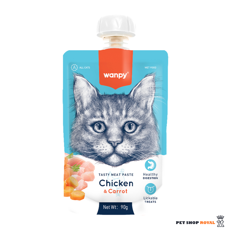 پودینگ گربه ونپی انگلیسی نویس طعم مرغ| Wanpy Pudding chicken